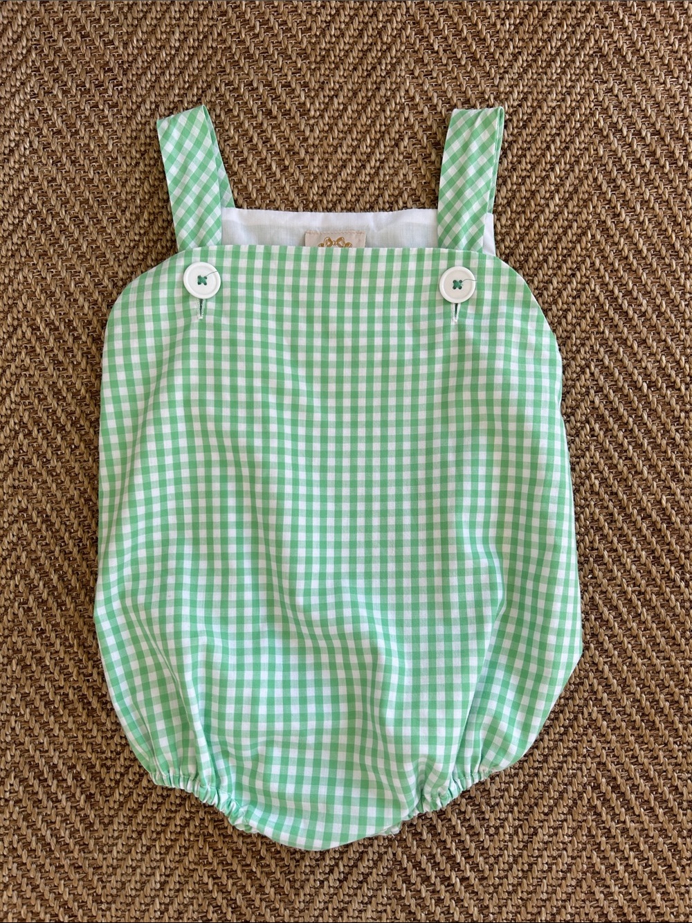 The Beaufort Bonnet Company/TBBC Grafton Green Gingham Bubble (Size 3T)